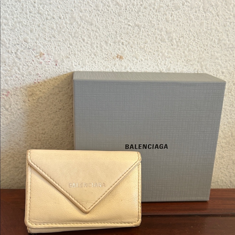 Balenciaga Beige Card Wallet